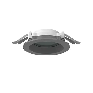 Светильник светодиодный DL-01 Pro 100мм 8Вт 4000К 120х49мм IP65/40 круглый встраив. аварийный автономный постоянного действия RAL7045 сер. муар с защитным силикатным стеклом VARTON V1-RF-70111-GLA00-6500840