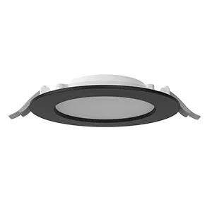 Светильник светодиодный DL-01 Slim 160мм 20Вт 3000К 176x39мм IP65/40 круглый встраив. с опаловым рассеив. RAL9005 черн. муар диммер DALI VARTON V1-RF-90083-10D01-6502030
