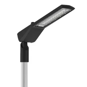 LED luminaire Levante M Road 100W bracket 60mm 5000K outdoor RAL9005 black muar DALI ZHAGA VARTON V1-S1-90760-40Y32-6610050