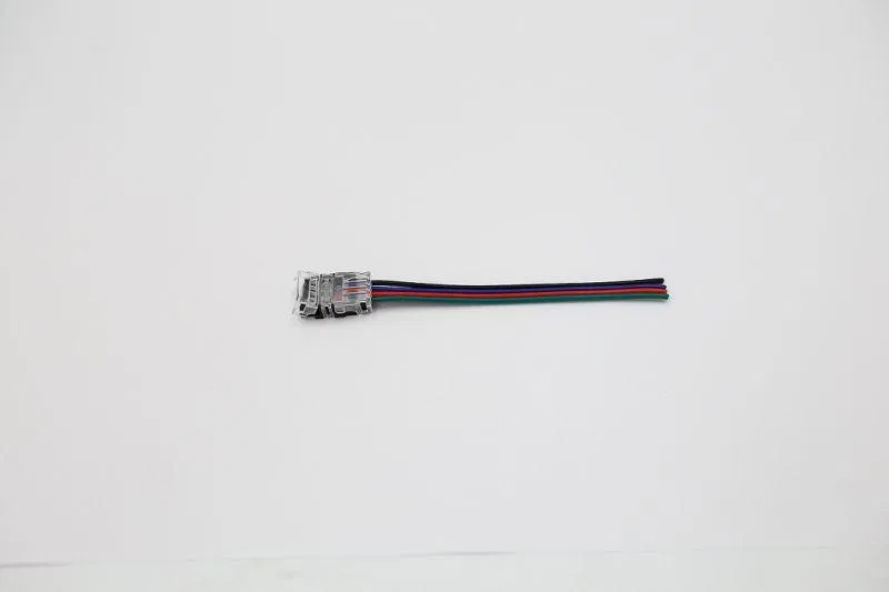 4PIN connector with wire for LED strip RGB 10mm (connecting the strip to the power source) VARTON V4-R0-70.0024.STR-0002
