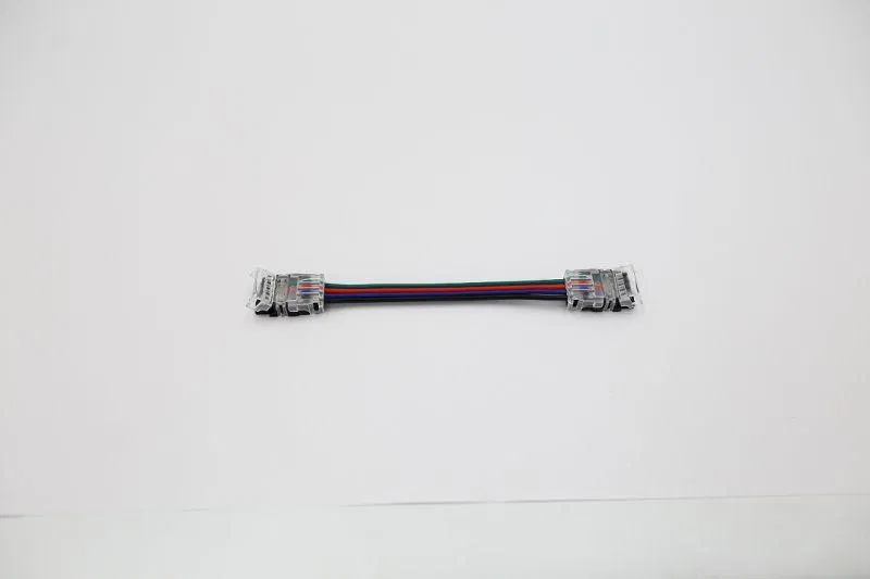 Double 4PIN connector with wire for LED strip RGB 10mm (connection of 2 strips) VARTON V4-R0-70.0024.STR-0003