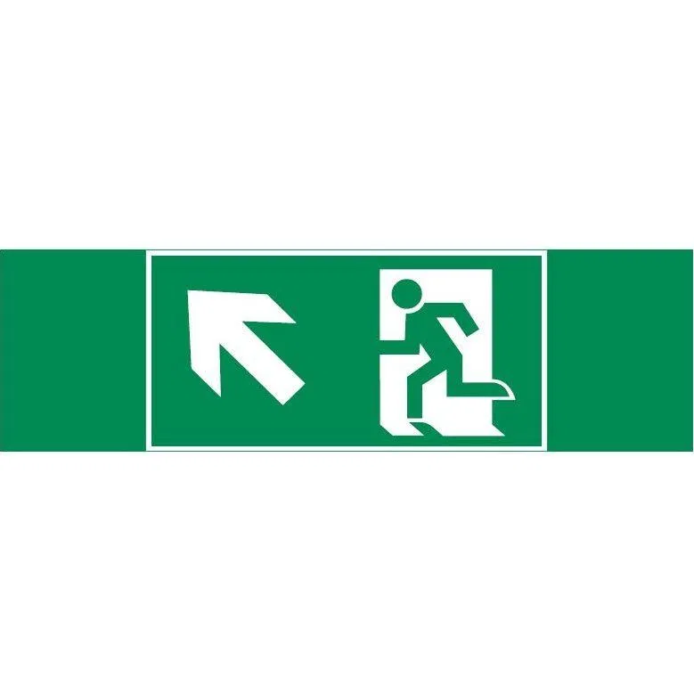 Sign "Figure/arrow left up" 310x90mm for emergency evacuation luminaire Basic IP65 VARTON V5-EM02-60.002.017