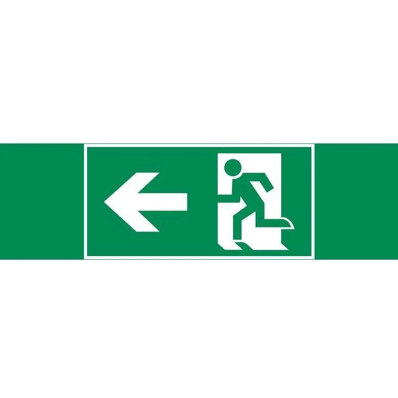 Sign "Figure/arrow left" 310x90mm for emergency evacuation luminaire Basic IP65 VARTON V5-EM02-60.002.019