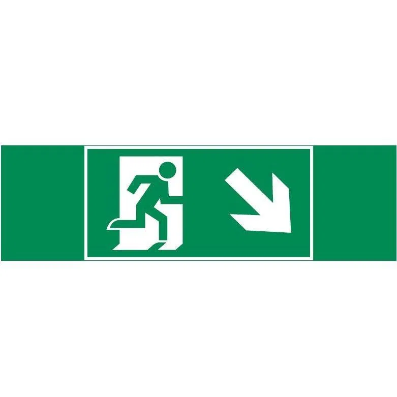 Sign "Figure/arrow right down" 310x90mm for emergency evacuation luminaire Basic IP65 VARTON V5-EM02-60.002.024