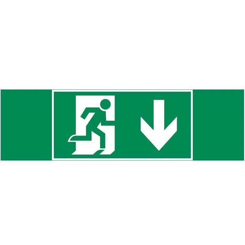 Sign "Figure/arrow down" 310x90mm for emergency evacuation luminaire Basic IP65 VARTON V5-EM02.60.002.021