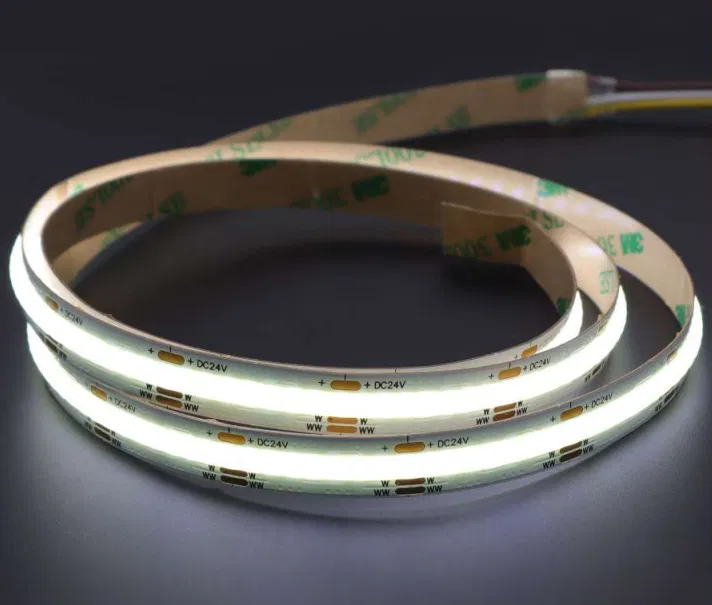 Лента светодиодная 12Вт/м 24В 4000К 10мм IP20 SMD COB 528LED/m (уп.5м) VARTON VLS-20-12-COB-10-528-40