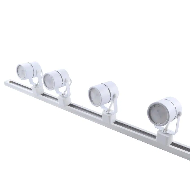 Track spotlight on L1000 busbar with GU10 lamp connector, white body (set of 4pcs) Volpe UL-00010705