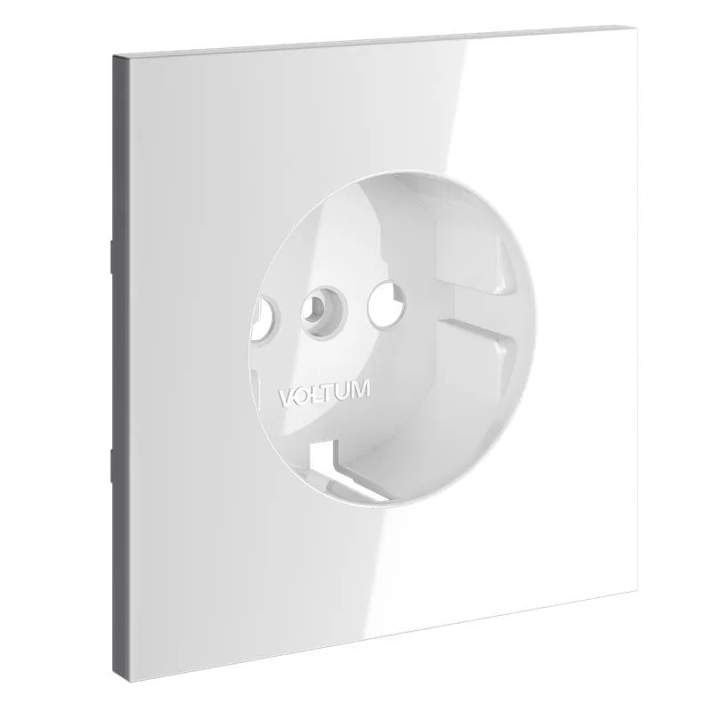 Socket cover for grounded socket S70 glossy white Voltum VLS000601