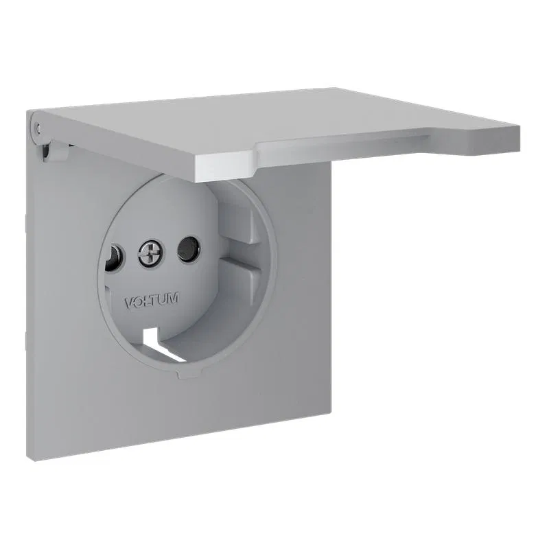 Socket cover with protective shutters and lid S70 ser. Voltum VLS000816