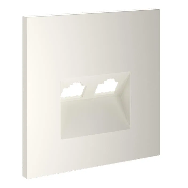 Double computer socket cover RJ45+RJ45 cat.6 S70 cotton Voltum VLS001413