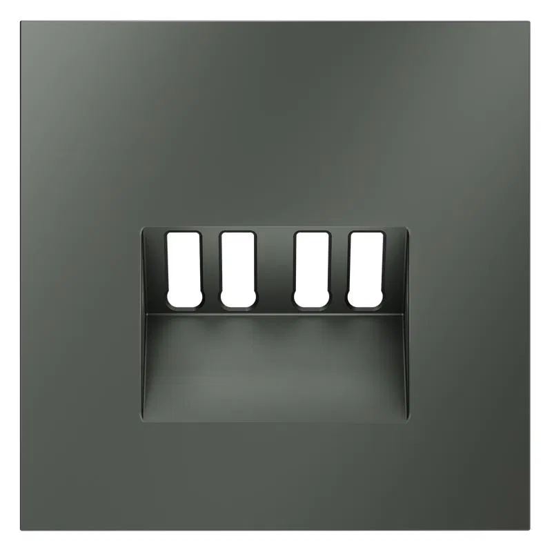 4-gang acoustic socket cover S70 titanium Voltum VLS001506