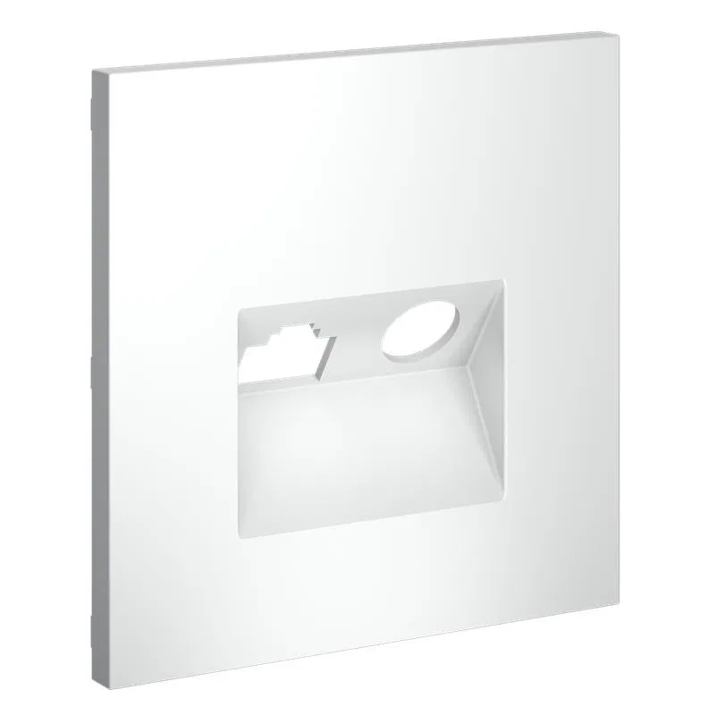 TV+RJ45 Cat. 6 S70 matte white socket cover Voltum VLS002702
