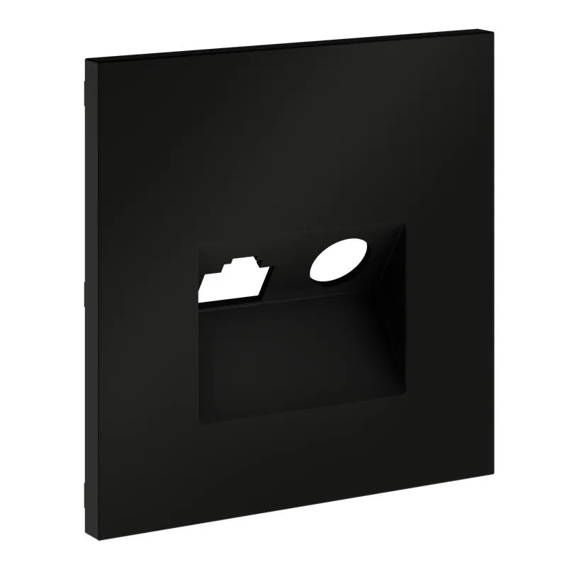 Socket cover for TV+RJ45 cat. 6 S70 matte black Voltum VLS002708