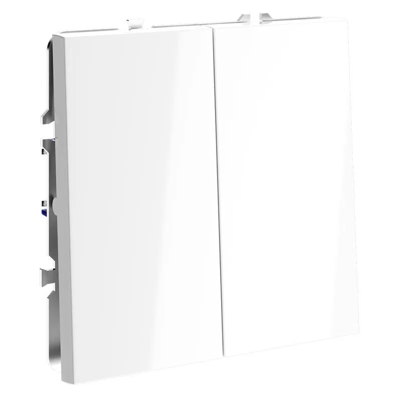 Two-gang flush-mounted cross switch Voltum S70 10A glossy white Voltum VLS020501