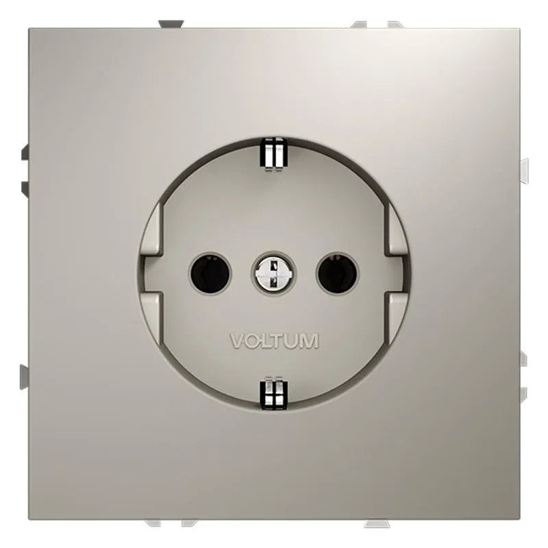 Розетка 1-м СП S70 16А с заземл. механизм кашемир Voltum VLS040103