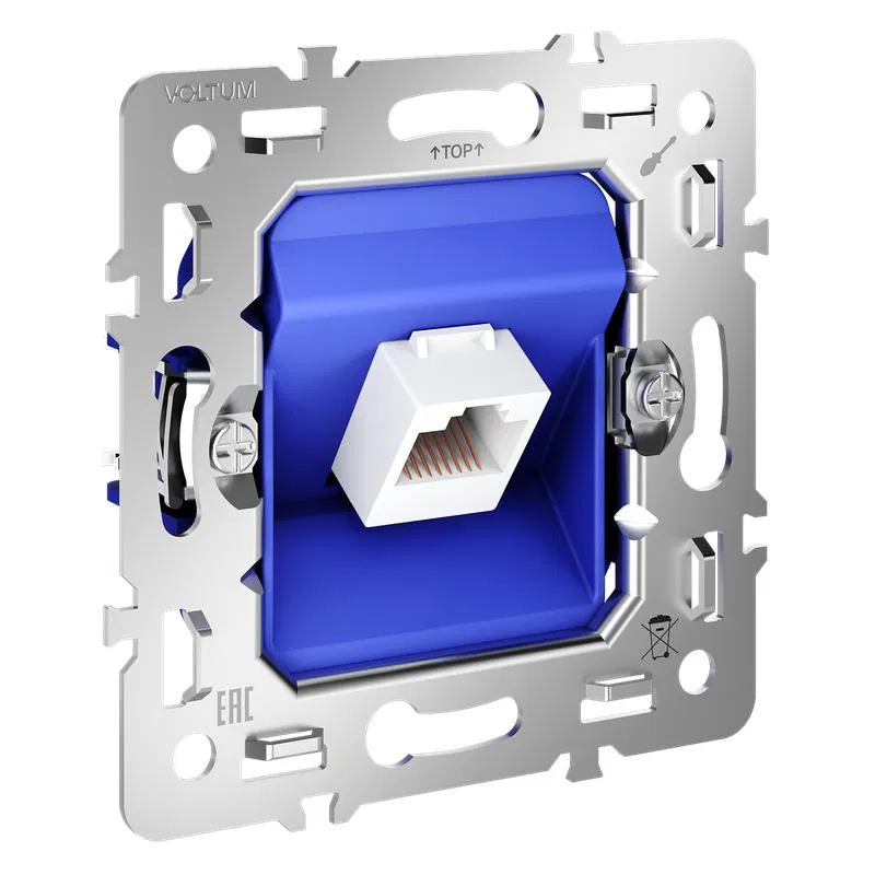 Розетка компьютерная S70 RJ45 кат.6 механизм Voltum VLS0601M