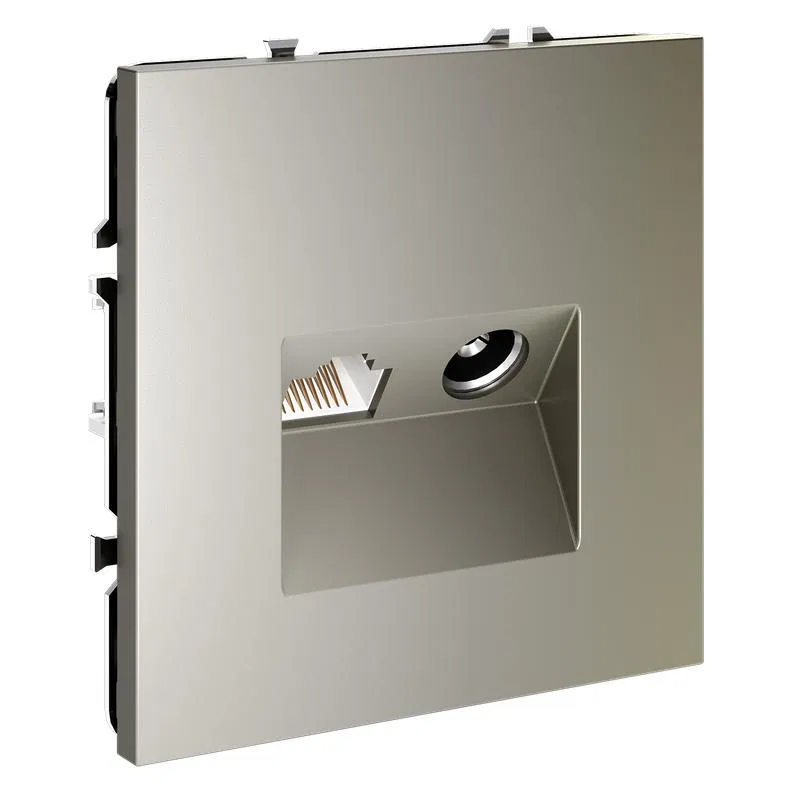 Embedded TV socket Voltum S70 TV+RJ45 cat. 6 silk Voltum VLS060704