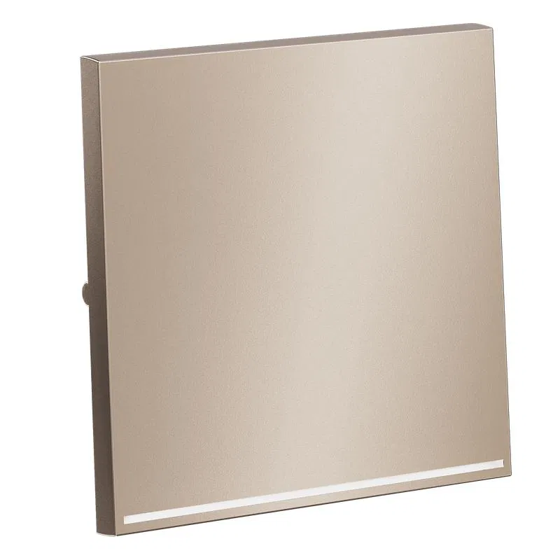 Key for single-gang switch with backlight S70 Metal platinum Voltum VLSM000210