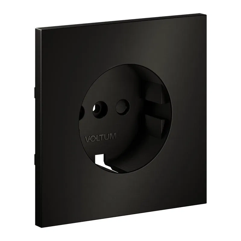 Socket cover with grounding and protective shutters S70 Metal anthracite VLSM000712 Voltum