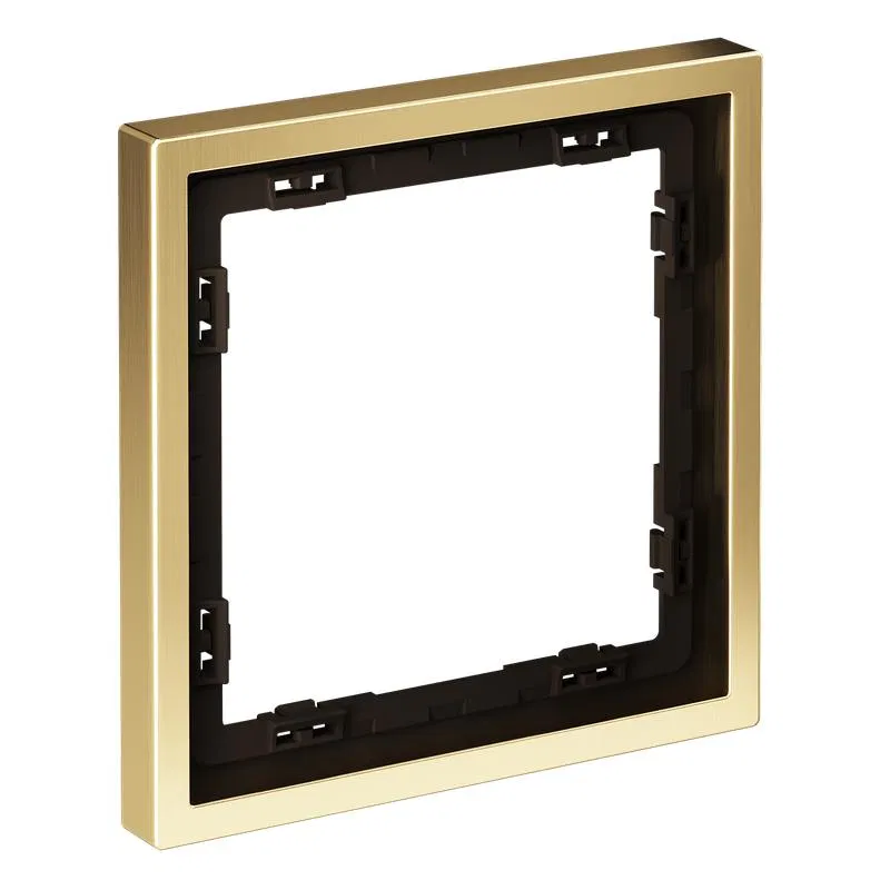 Metal frame for 1 socket S70 Metal brass Voltum VLSM120109