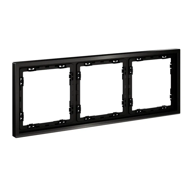 Рамка металлическая на 3 поста S70 Metal антрацит Voltum VLSM120312