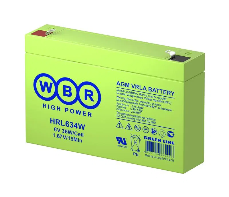 Аккумулятор 6В 9А.ч WBR HRL634W WBR