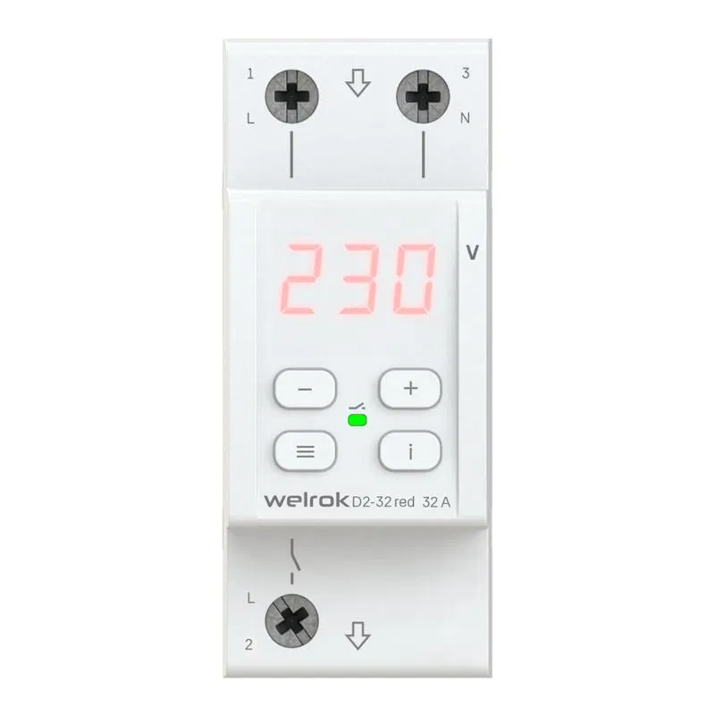 Реле напряжения D2-32 red Welrok 4660251140120
