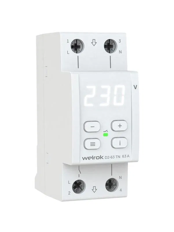 电压保护继电器 D2-63 TN (带零线过载) Welrok 4660251141899