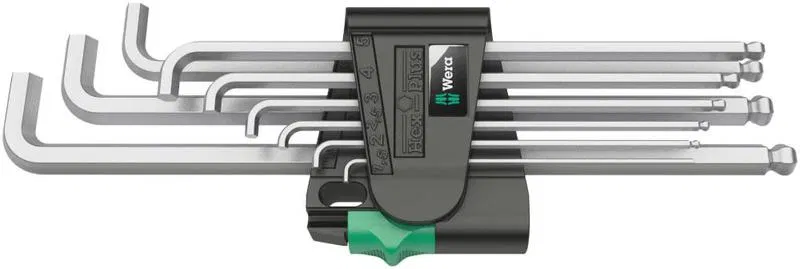 Набор Г-образных ключей 950/9 PKLS Hex-Plus 4 9 предметов (1.5/2/2.5/3/4/5/6/8/10мм) Wera WE-073594