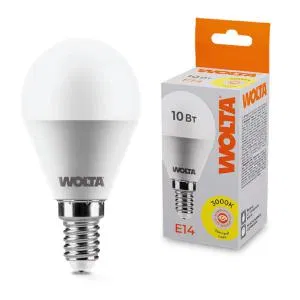 Лампа светодиодная 10Вт 3000К E14 WOLTA 25Y45GL10E14