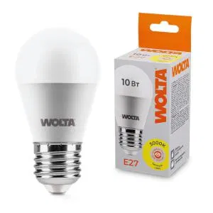 Лампа светодиодная 10Вт 3000К E27 WOLTA 25Y45GL10E27