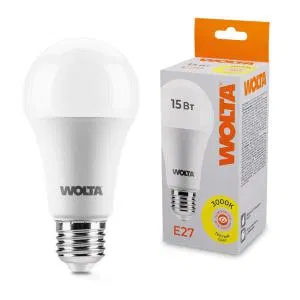 Лампа светодиодная 15Вт 3000К E27 WOLTA 25Y60BL15E27