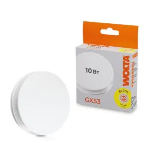 Лампа светодиодная 10Вт 3000К GX53 WOLTA 25Y75R10GX53