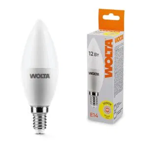 Лампа светодиодная 12Вт 3000К E14 WOLTA 25YC12E14