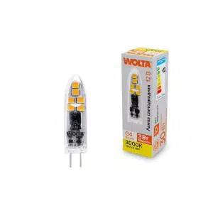Лампа светодиодная 3Вт 3000К G4 WOLTA WSTD-JC-12V3W3KG4-P