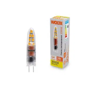 Лампа светодиодная 3Вт 3000К G4 WOLTA WSTD-JC-220V3W3KG4-P