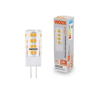 Лампа светодиодная 5Вт 4000К G4 WOLTA WSTD-JC-220V5W4KG4-C