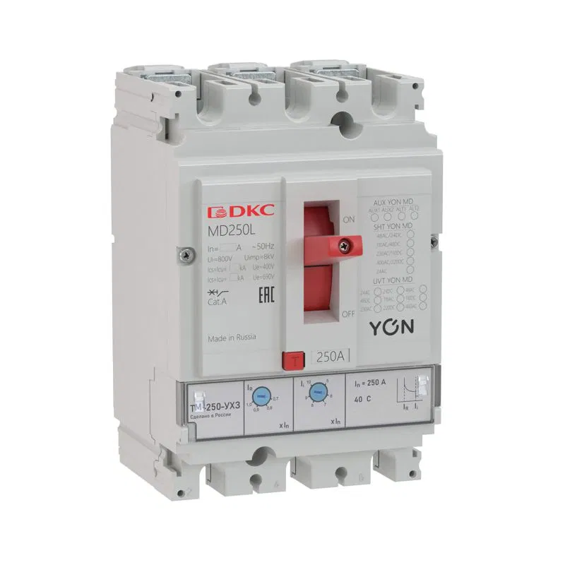 Авт. выкл. YON MD250N-TM016 3P 16А 40kA Ir 0.7…1xIn DKC