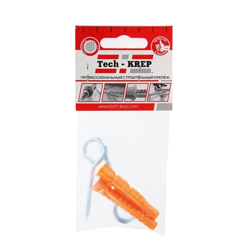 Ring screw 5x40 with universal plug 8.0x51 (pack of 2pcs) Tech-Krep/Zitar 109500