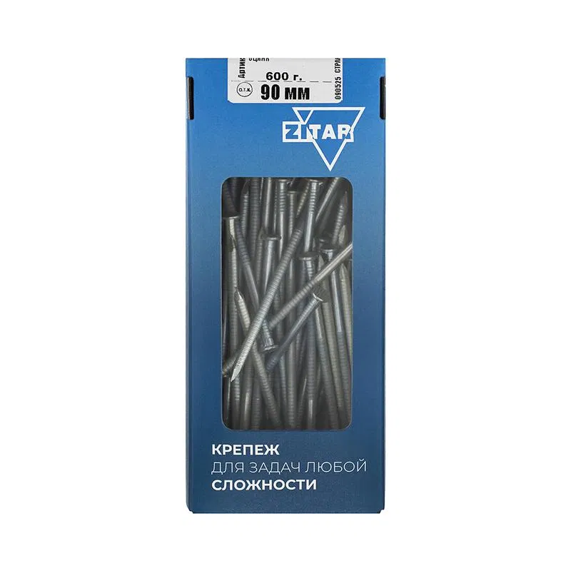Гвоздь ершеный 90мм оцинк. (уп.600г) Tech-Krep/Zitar 124602