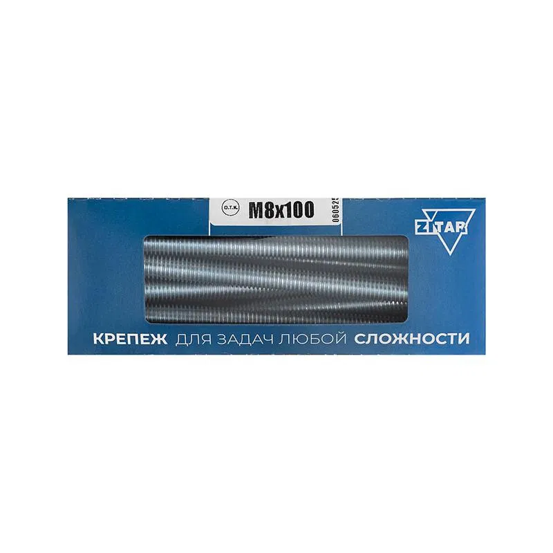 Болт с шестигранной головкой М8х100 DIN 933 оцинк. (уп.20шт) Tech-Krep/Zitar 126505